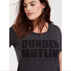 The Office Dundee Mifflin Charcoal Slim Fit Tee